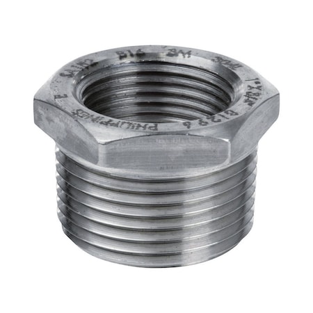 Smith-Cooper Smith-Cooper 1-1/2 in. MPT X 1-1/4 in. D FPT Stainless Steel Hex Bushing S3014HB014012B